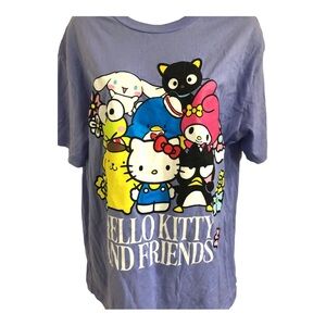 Blue Periwinkle Hello Kitty & Friends graphic print t-shirt size medium new‎